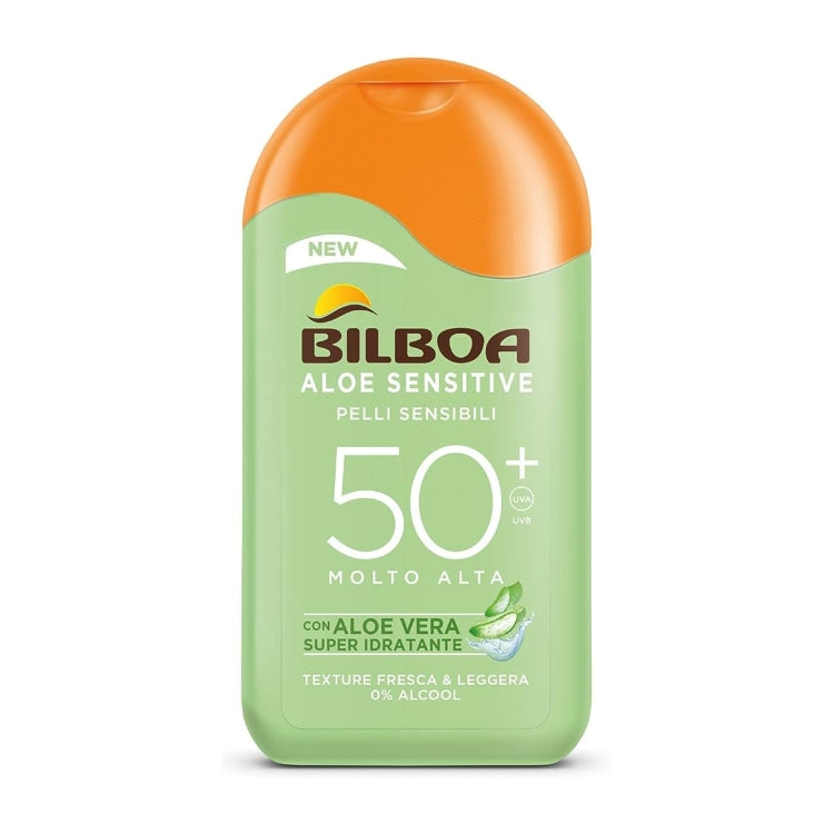 Bilboa - Aloe Sensitive - Pelli Sensibili - Con Aloe Vera Super Idratante - Crema - SPF 50+ Molto Alta