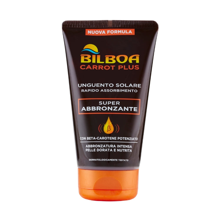 Bilboa - Carrot Plus - Unguento Solare Rapido Assorbimento - Super Abbronzante - Abbronzatura Intensa Pelle Dorata & Nutrita
