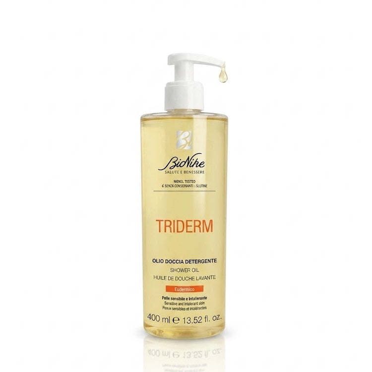 BioNike - Triderm - Olio Doccia Detergente - Shower Oil - Huile De Douche Lavante - Eudermico - Pelle Sensibile & Intollerante
