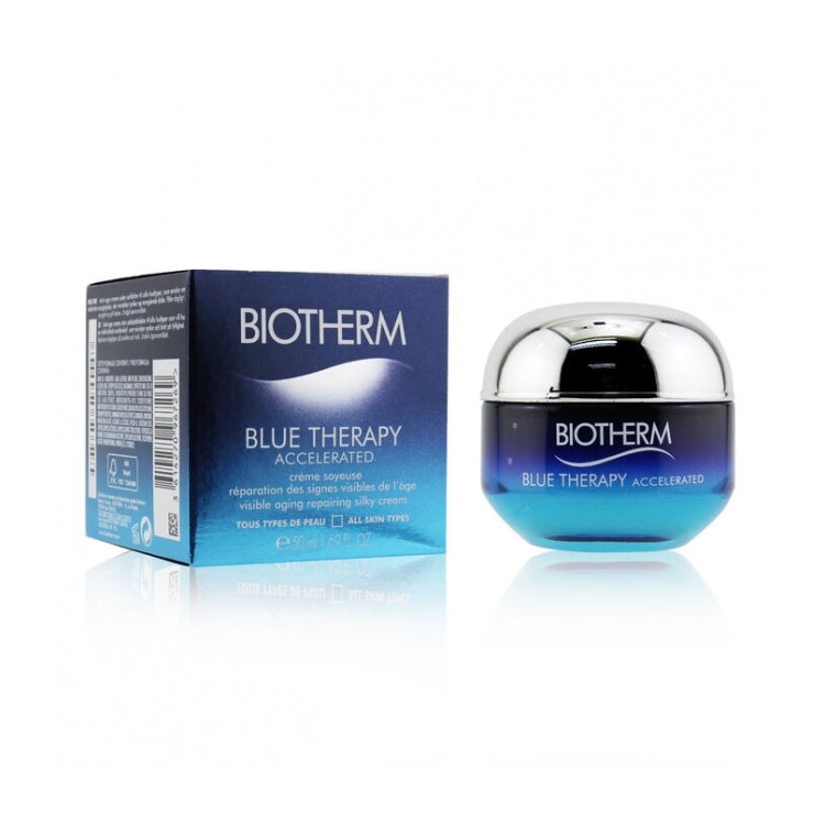 Biotherm - Blue Therapy - Accelerated - Crème Soyeuse Réparation Des Signes Visibles De L'Âge  - Visible Aging Repairing Silky Cream - Tous Types De Peau - All Skin Types