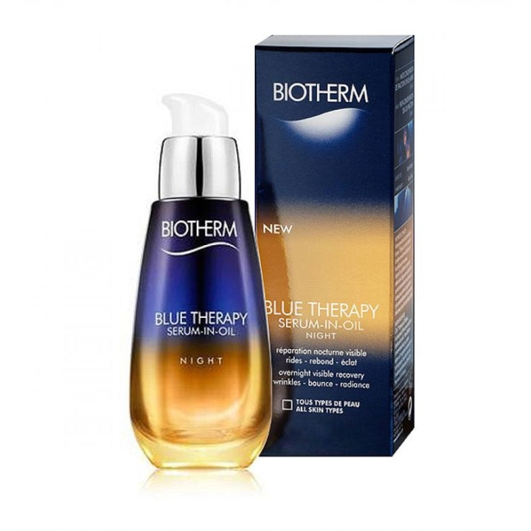 Biotherm - Blue Therapy - Serum-In-Oil - Night - Réparation Nocturne Visible - Rides - Rebond - Éclat - Overnight Visible Recovery - Wrinkles - Bounce - Radiance - Tous Types De Peau - All Skin Types