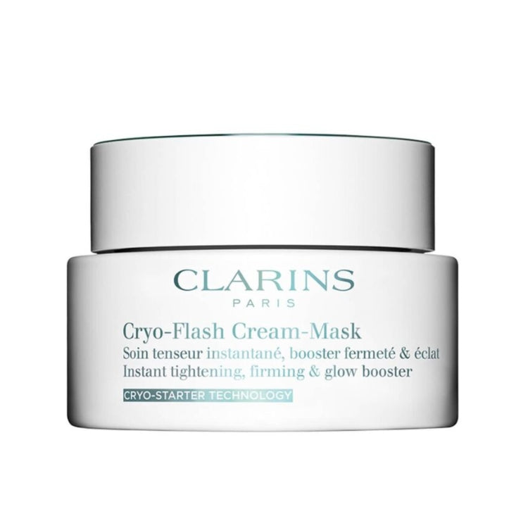Clarins - Cryo-Flash Cream-Mask - Soin Tenseur Instantané, Booster Fermeté & Éclat - Instant Tightening, Firming & Glow Booster - Cryo-Starter Technology