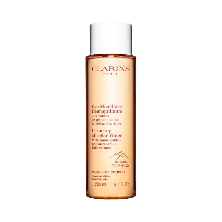 Clarins - Eau Micellaire Démaquillante - Aux Extraits De Gentiane Jaune & Mélisse Des Alpes - Cleansing Micellar Water - With Alpine Golden Gentian & Lemon Balm Extracts - Peaux Sensibles - Sensitive Skin