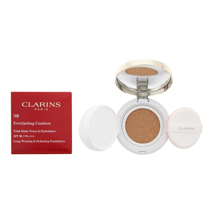 Clarins - Everlasting Cushion - Teint Haute Tenue & Hydratation - Long-Wearing & Hydrating Foundation - SPF 50/PA+++