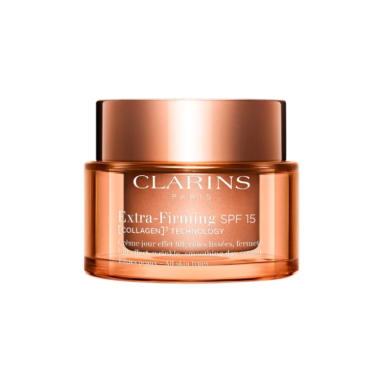 Clarins - Extra-Firming SPF 15 - [COLLAGEN]³ Technology - Crème Jour Effet Lift, Rides Lissées, Fermeté - Lift Effect, Wrinkle-Smoothing Day Cream - Toutes Peaux - All Skin Types
