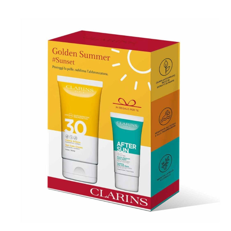Clarins - Golden Summer #SUNSET - Crema Solare Corpo SPF 30 + Balsamo Lenitivo Doposole