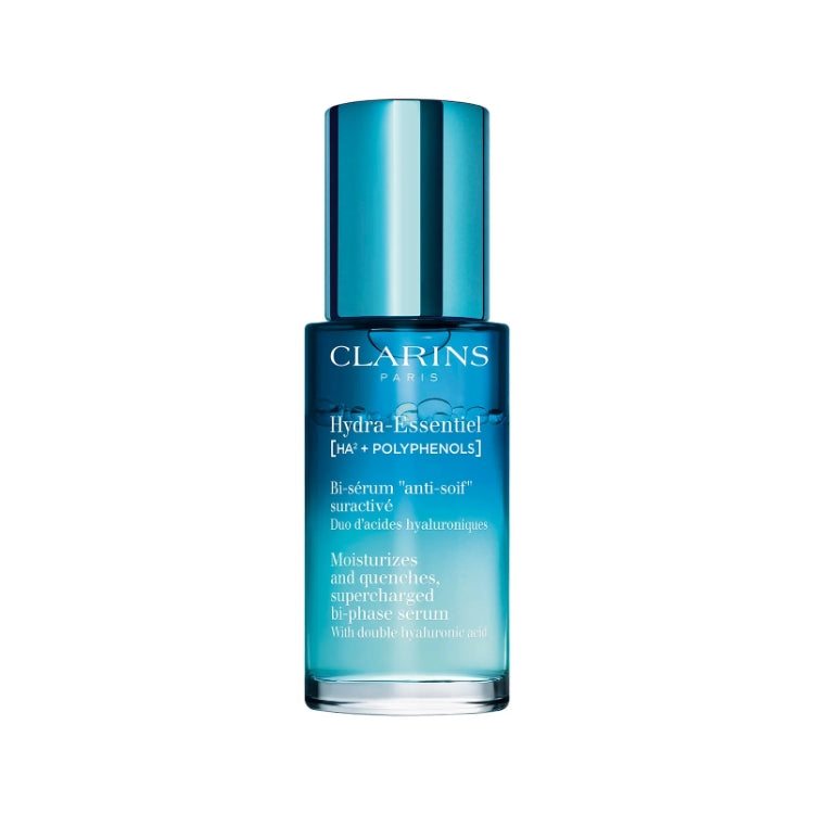 Clarins - Hydra-Essentiel - [HA² +Polyphenols] Bi-Sérum "Anti-Soif" Suractive - Duo D'Acides Hyaluroniques - Moisturizes And Quenches Superchatged - Bi-Phase Serum With Double Hyaluronic Acid