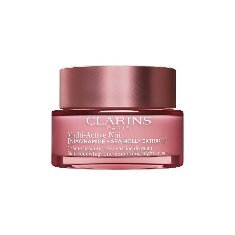 Clarins - Multi-Active Nuit - [Niacinamide + Sea Holly Extract] - Crème Lissante Rénovatrice De Peau - Skin Renewing Line-Smoothing Night Cream - Toutes Peaux - All Skin Types