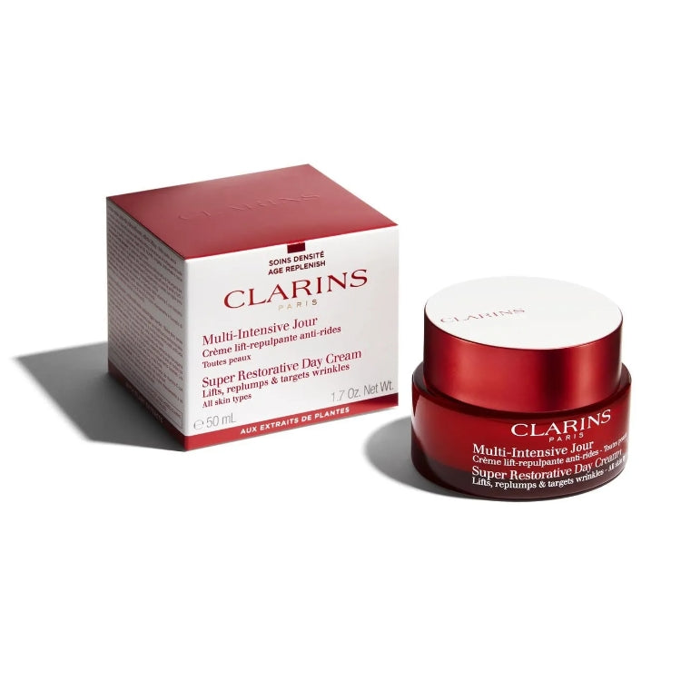 Clarins - Multi-Intensive Jour - Crème Lift-Repulpante Anti-Rides - Toutes Peaux - Super Restorative Day Cream - Lifts, Replumps & Targets Wrinkles - All Skin Types
