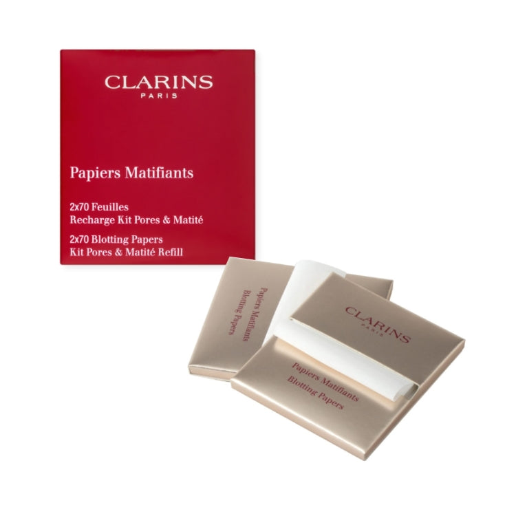 Clarins - Papiers Matifiants - 2x70 Feuilles - Recharge Kit Pores & Matité