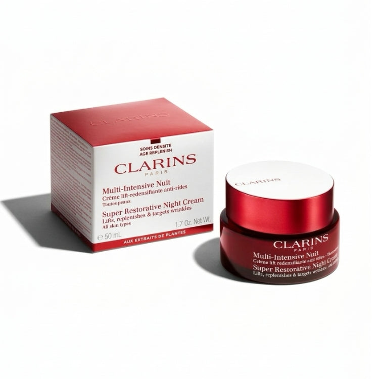 Clarins - Multi-Intensive Nuit - Crème Lift-Redensifiante Anti-Rides - Toutes Peaux - Super Restorative Night Cream - Lifts - Replenishes & Targets Wrinkles - All Skin Types