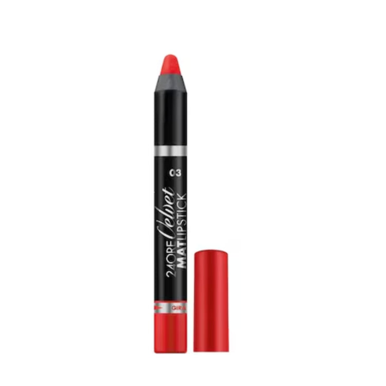 Deborah - 24 Ore Velvet Mat Lipstick - Rossetto Tenuta Estrema - Extra Long Lasting Lipstick - Barra De Labios Duración Extrema - Rouge À Lèvres Tenue Extrême - Rouge Á Levres Fluide Extra Brillant