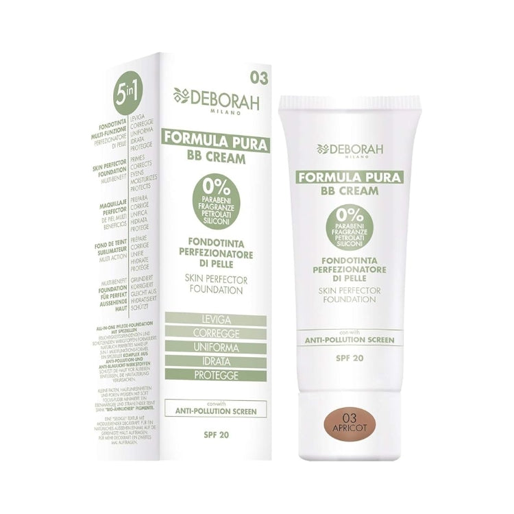Deborah - Formula Pura - BB Cream - Fondotinta Perfezionatore Di Pelle - Skin Perfector Foundation - SPF 20