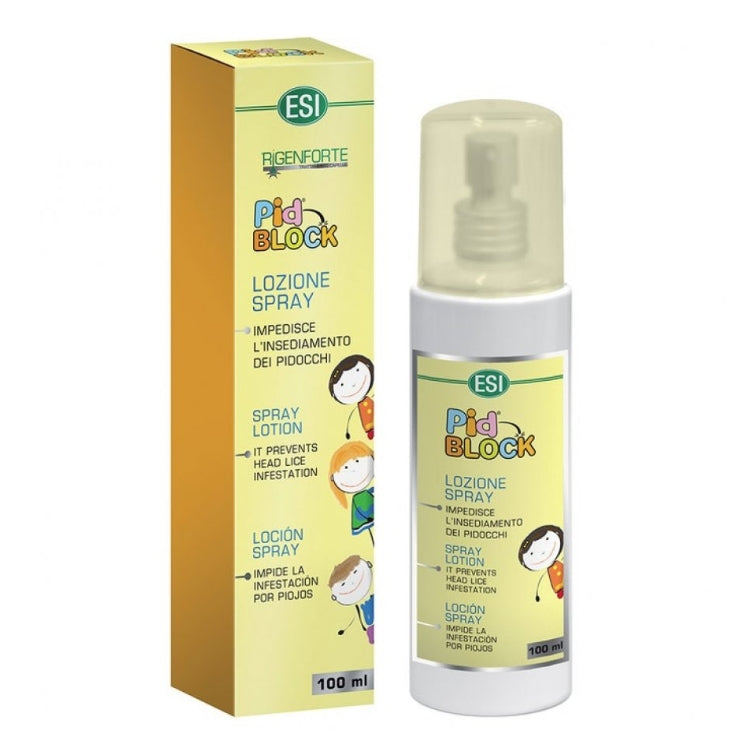 ESI - Rigenforte - Trattamento Capelli - Pid Block - Lozione Spray - Impedisce L'Insediamento Dei Pidocchi