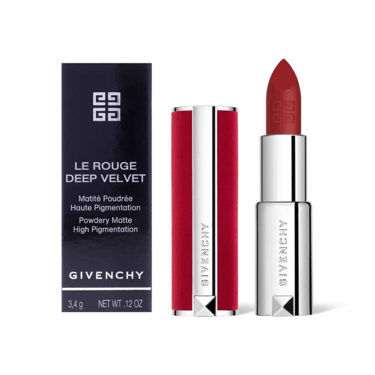 Givenchy - Le Rouge Deep Velvet - Matité Poudrée Haute Pigmentation - Powdery Matte High Pigmentation