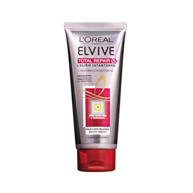 L'Oréal Paris - Elvive - Total Repair 5 - L'Elisir Istantaneo - Trattamento Ricostituente - Pro-Keratina + Ceramide - Capelli Sciupati