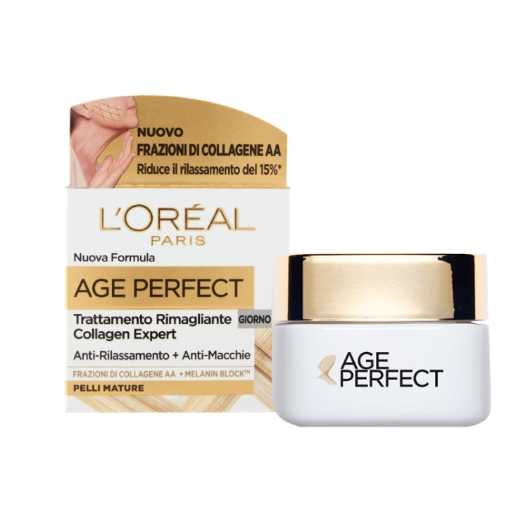 L'Oréal Paris - Age Perfect - Trattamento Rimagliante Collagen Expert - Anti-Rilassamento + Anti-Macchie - Giorno