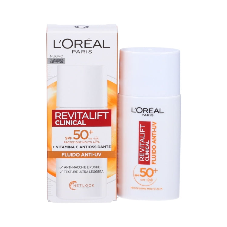 L'Oréal Paris - Revitalift Clinical - Fluido Anti-UV+ Vitamina C Antiossidante - SPF 50+