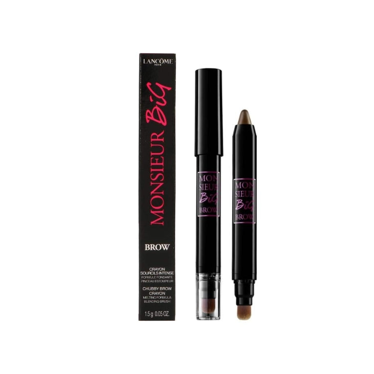 Lancôme - Monsieur Big Brow - Crayon Sourcils Intense - Formule Fondante Pinceau Estompeur - Chubby Brow Crayon - Melting Formula Blending Brush