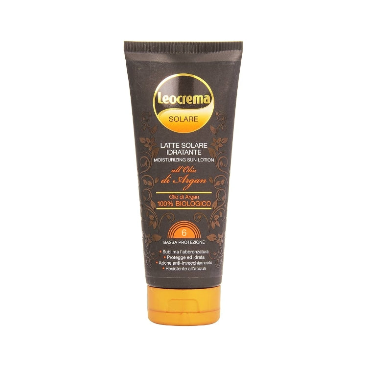 Leocrema - Latte Solare Idratante - Moisturizing Sun Lotion - All'Olio Di Argan 100% Biologico