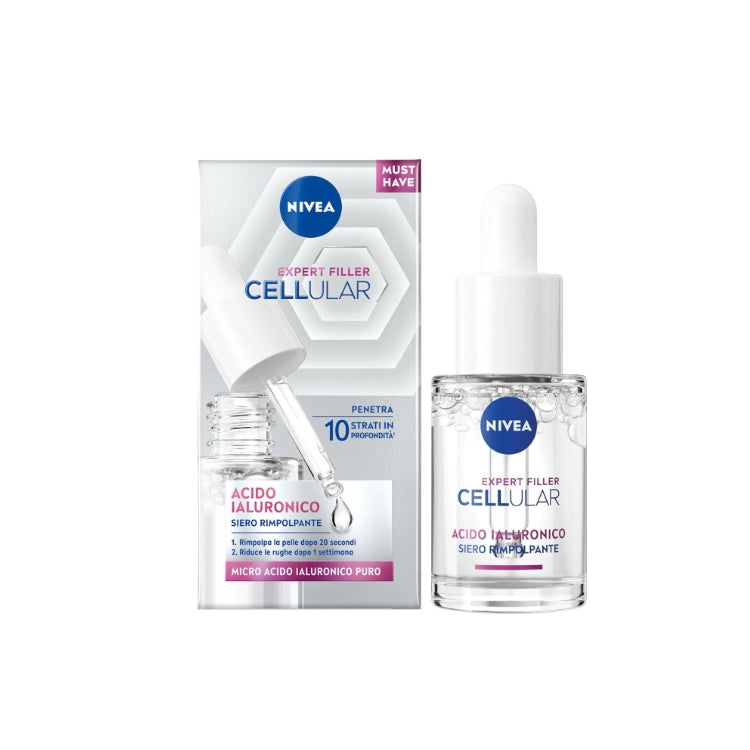 Nivea - Expert Filler Cellular - Acido Ialuronico - Siero Rimpolpante - Micro Acido Ialuronico Puro