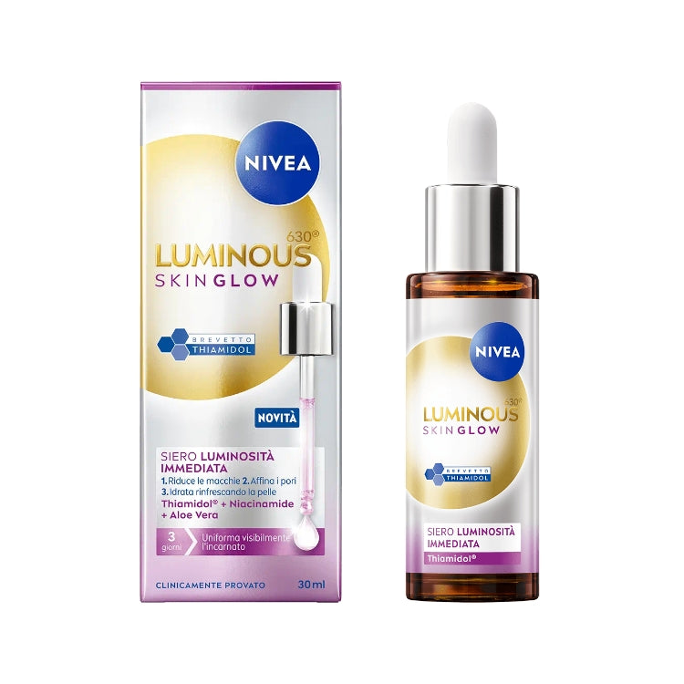 Nivea - Luminous 630 SKin Glow - Siero Luminosità Immediata - Uniforma Visibilmente L'Incarnato