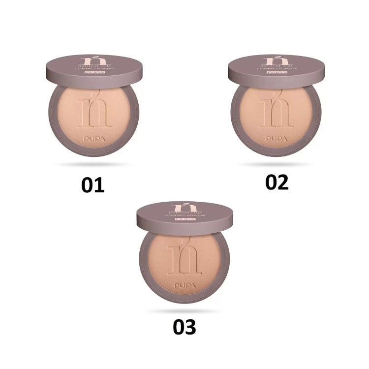 Pupa - N - Natural Side - 100% Ingredienti Di Origine Naturale - Compact Powder - Cipria Compatta Mattificante