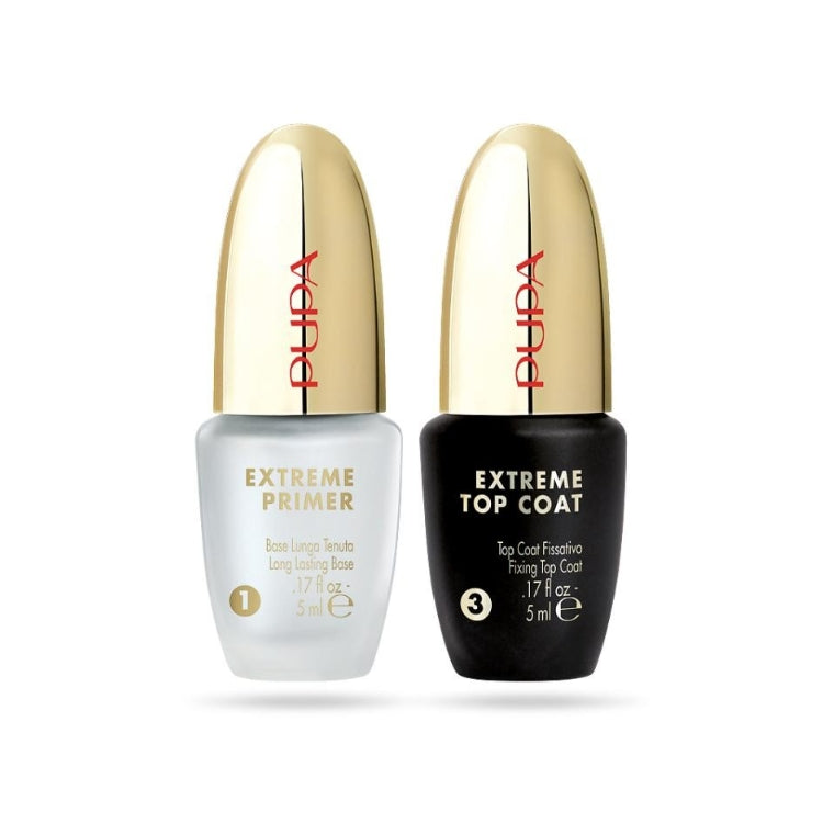 Pupa - Primer & Top Coat - Extreme Primer - Base Lunga Tenuta + Extreme Top Coat - Top Coat Fissativo