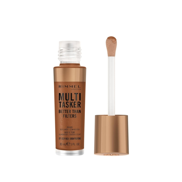 Rimmel London - Multi Tasker - Better Than Filters - Primer Highlighter + Glow Booster - Base De Teint Illuminateur + Booster D'Éclat