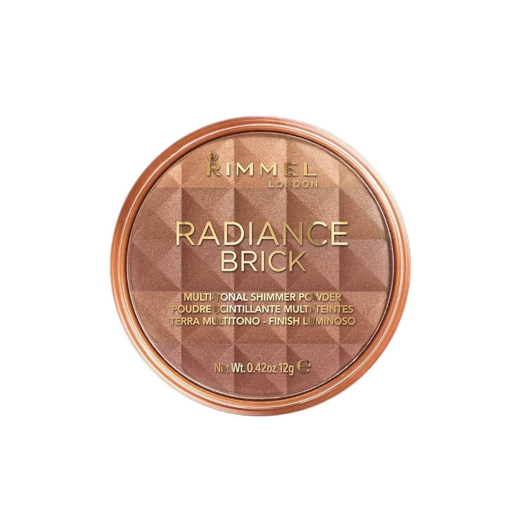 Rimmel London - Radiance Brick - Multi-Tonal Shimmer Powder - Poudre Scintillante Multi-Teintes - Terra Multitono-Finish Luminoso