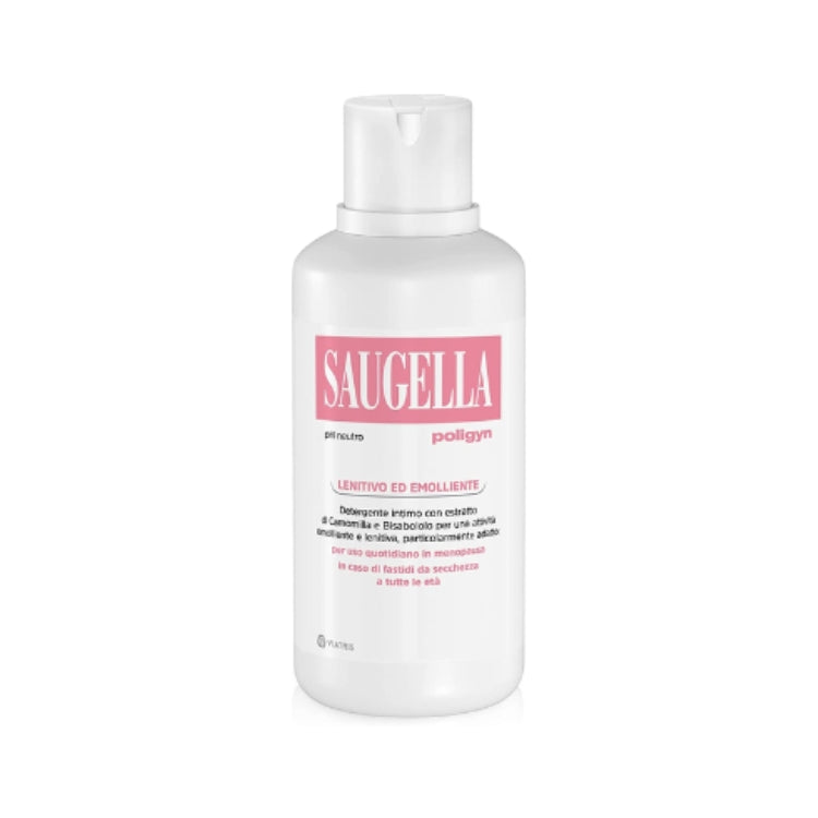 Saugella - Ph Neutro Poligyn - Lenitivo Ed Emolliente - Detergente Intimo Con Estratto Di Camomilla & Bisabolo Per Un'Attività Emolliente & Lenitiva