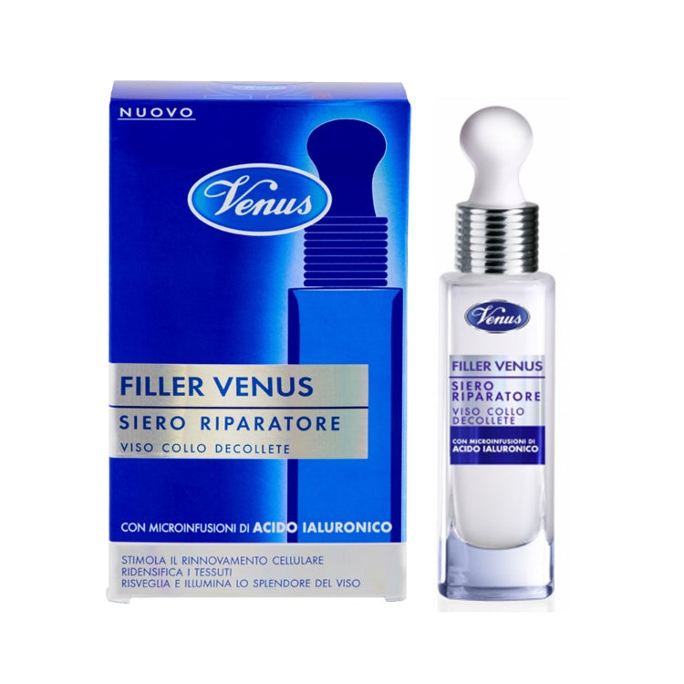 Venus - Filler Venus 3D - Siero Riparatore - Viso Collo Decollete - Con Microfusioni di Acido Ialuronico