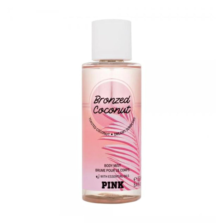 Victoria'S Secret - Pink - Bronzed Coconut - Body Mist - Brume Pour Le Corps - With Essential Oils