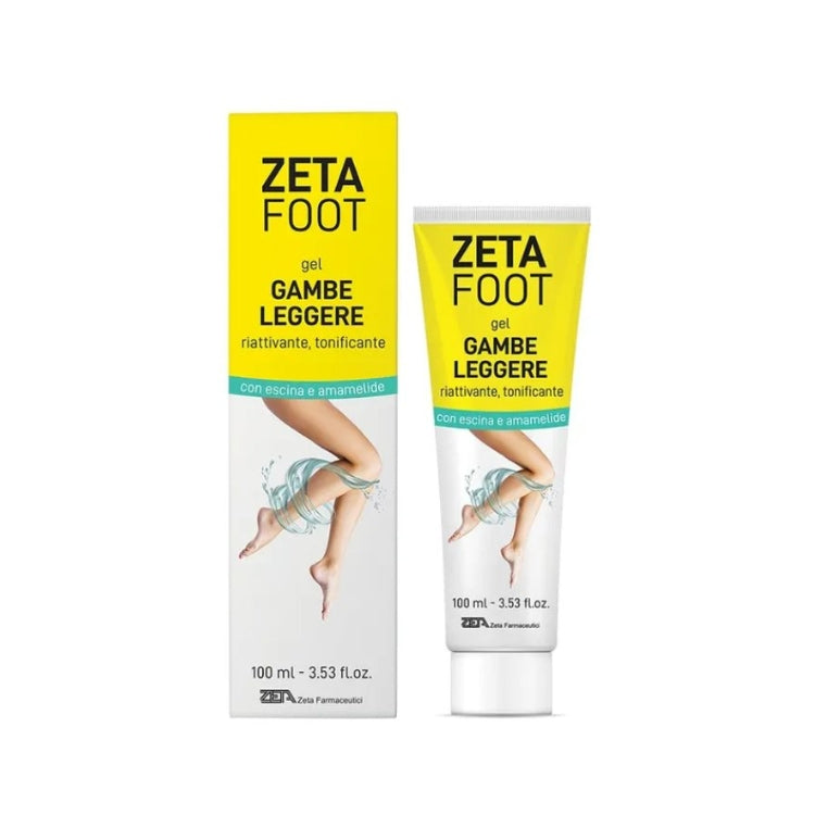 Zeta Farmaceutici - Zeta Foot - Gel Gambe Leggere - Riattivante Tonificante - Con Escina & Amamelide